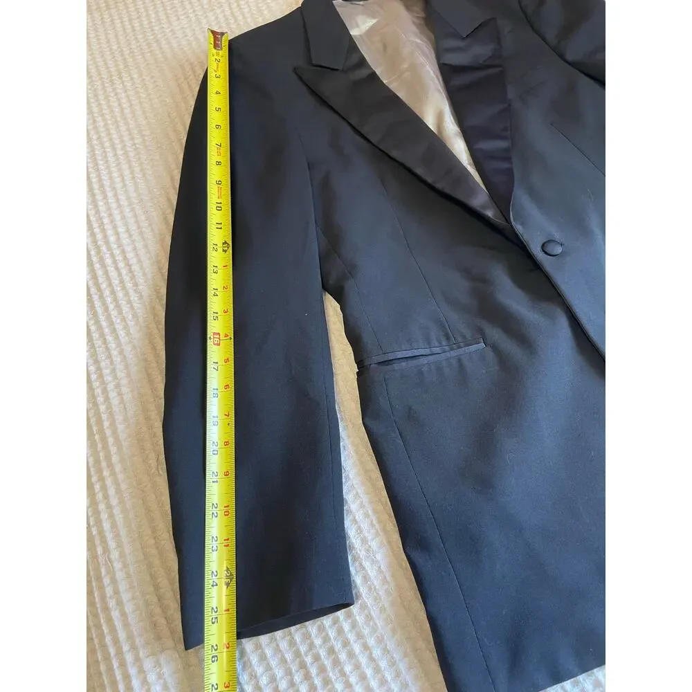Bill Blass Classic Men's Event Wear Black Single Button Tuxedo Blazer Size 41 L